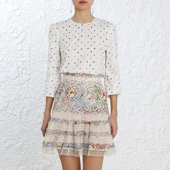 ZIMMERMANN Lovelorn Flutter Skirt size 1 - Picture 3 of 13